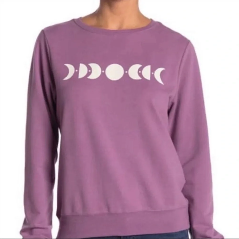 Wildfox moon phases purple matching sweatshirt jogger set size small